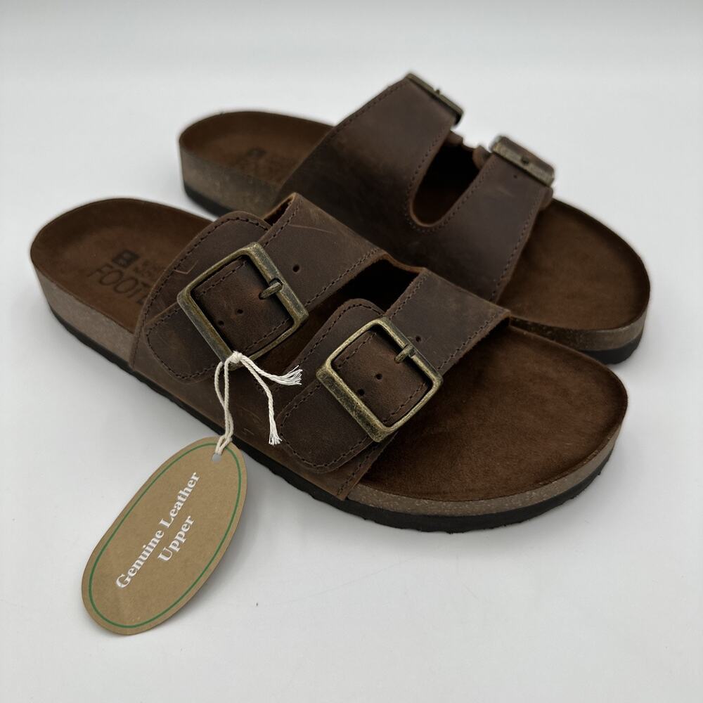 NWT White Mountain Helga Footbeds Sandal Brown Women’s Size 8 M